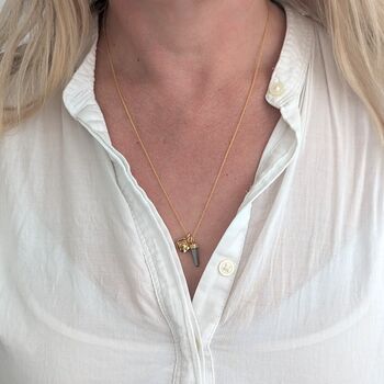 The Trio Star Point Pyrite Necklace, 4 of 7