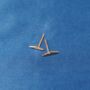 Gold Lightning Bolt Studs, Minimalistic Dainty Studs, thumbnail 4 of 7