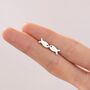 Tiny Fish Stud Earrings In Sterling Silver, thumbnail 4 of 11