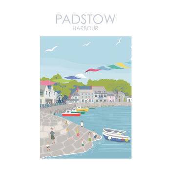 Padstow Travel Print Cornwall, 4 of 6