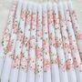 Hand Painted Blush Pink Peony Garland Taper Candles, thumbnail 4 of 6