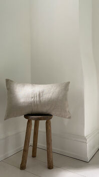 Abode | Appliqué Stitch Collage Linen Cushion, 6 of 6