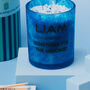 Bourbon Leather Personalised Aftershave Scented Candle, thumbnail 3 of 6