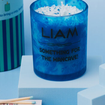 Bourbon Leather Personalised Aftershave Scented Candle, 3 of 6