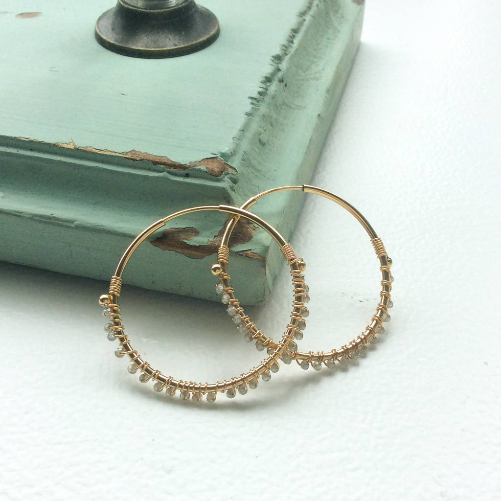gemstone hoops by crystal and stone | notonthehighstreet.com