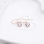 Rose Gold Plated Crystal Charm Earrings, thumbnail 2 of 4