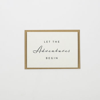 'Let The Adventures Begin' Card, 3 of 3