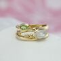 Peridot And Moonstone Gold Ring, thumbnail 5 of 8