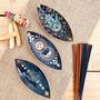 Enamelled Incense Burner Bowl Moon Phases Design, thumbnail 6 of 6