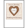 Personalised 7th, 8th Or 19th Wedding Anniversary Card, thumbnail 3 of 6