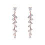Willow Rhodium, Gold Or Rose Gold Plated Vine Earrings, thumbnail 5 of 11