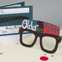 'Older But Wiser' Greetings Card Glasses, thumbnail 1 of 8