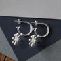 Sterling Silver Daisy Stud Hoops, thumbnail 1 of 6