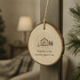Wooden Log Hanging Sign 'Together Is The Merriest Place To Be' | Door Hanger | Wall Decoration | Festive, thumbnail 1 of 2