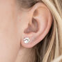 Best Dog Sitter Sterling Silver Paw Print Earrings, thumbnail 3 of 6