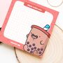 Cute Bubble Tea Sticky Notes, thumbnail 5 of 6