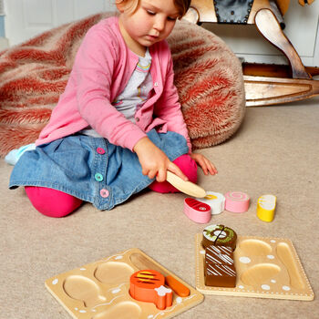 Wooden Play Food Sets – Dinner And Dessert Puzzle Set, 3 of 8
