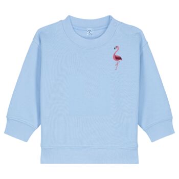 Babies Flamingo Organic Cotton Sweatshirt, 7 of 7