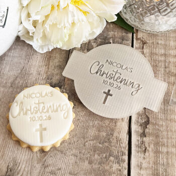 Personalised Cross Design Christening Icing Embosser, 5 of 8