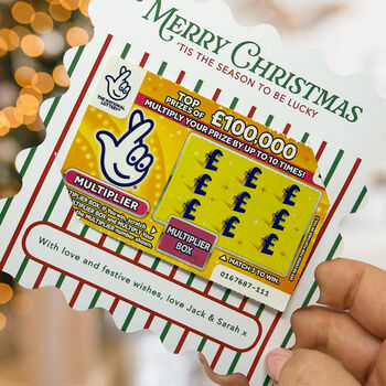 Colorful Christmas Scratch Card Holders, Xmas Lotto Holders Small And Large, 5 of 11