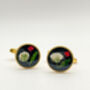 Cufflinks With Baby's Breath And Red Flowers, thumbnail 3 of 12