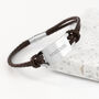 Personalised Men's Roman Numerals Leather Bracelet, thumbnail 4 of 12