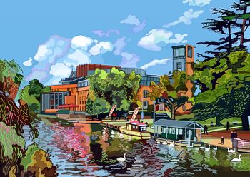 Royal Shakespeare Theatre, Stratford Upon Avon Art Print, 2 of 3