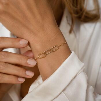 30th Birthday Gift For Her, Three Interlocking Links Bracelet, 2 of 12
