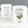 Birth Flower Mug With Personalised Message, thumbnail 5 of 12