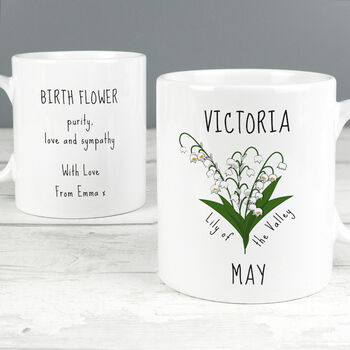 Birth Flower Mug With Personalised Message, 5 of 12