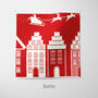 Personalised Red Village Christmas Cushion, thumbnail 6 of 7