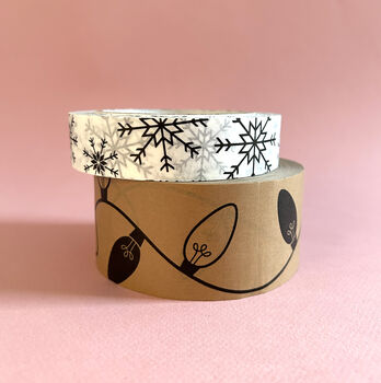 Eco Friendly Christmas Snowflake Paper Packing Tape, 4 of 5