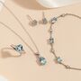 Blue Topaz Necklace In Sterling Silver And Gold Vermeil, thumbnail 3 of 10