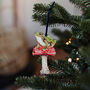 Wooden Frog Christmas Tree Decoration, thumbnail 1 of 2