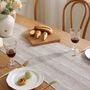 Wide Hollow Pale Taupe Cotton Linen Table Runner, thumbnail 3 of 8