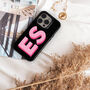 Personalised Initials Black Phone Case, thumbnail 1 of 9