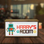 Personalised Light Box Kids Room Robot, thumbnail 1 of 5