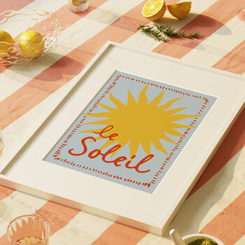 Le Soleil Illustrated Sun Giclee Print, 2 of 11