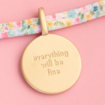 Everything Will Be Fine Charm Tie Bracelet, 3 of 7