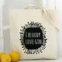 'Gin Love' Black Print Tote Bag, thumbnail 1 of 5