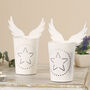 Set Of Two Angel Wings White Tealight Holders, thumbnail 3 of 9