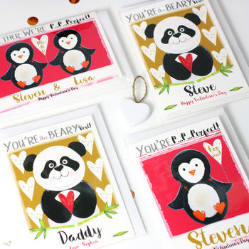 Personalised Penguin Couple Valentine's Card, 8 of 9