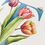 T Is For Tulips Flower Letter Print, Personalised, thumbnail 4 of 7