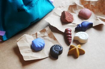 Eight Natural Beeswax Seashell Crayons, 3 of 3