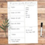 Weekly Meal Planner Aluminium Whiteboard, thumbnail 3 of 6