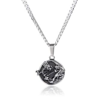 Dragon Tiger Ying And Yang Pendant Necklace, 2 of 11