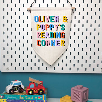 Personalised Kids Play Room Hanging Banner Sign, 4 of 9