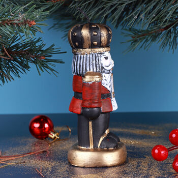 G Decor Nutcracker Hand Painted Decorative Candle Royal Guard Festive Christmas Wax Ornament, 2 of 5