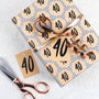 40th Birthday Wrapping Paper, thumbnail 1 of 4