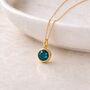 Personalised Gold Plated Sterling Silver December Birthstone Topaz Pendant Necklace, thumbnail 3 of 11